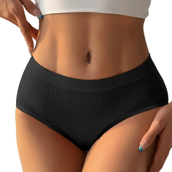 Black Women's Panties Fashion Low Waist Underwear Color Striped Briefs Underwear Panties cotton