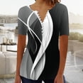 thumbnail image 1 of Black Women's Short Sleeve T-shirt, Women'S Summer New Chest Button Pleated Casual Short Sleeved T Shirt Women'S Top,Women's Short sleeve T-shirt 4XL, 1 of 5