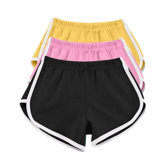 Black Women's Shorts, 3Pc Shorts For Women Casual Summer Sports Yoga Shorts Workout Athletic Running Gym Shorts,Women's Shorts S
