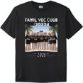 Black Women's TShirt with 'FVECTOR CLUB 2024' Design Family Beach