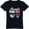 Black Women's TShirt with 'Merupie ' Graphic & Puerto Rico Design
