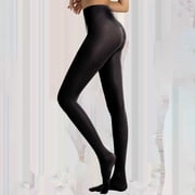 Black Womens Tights, Semi Opaque Girls Leggings Solid Color Footed Pantyhose Tights,Womens Accessories Tights L