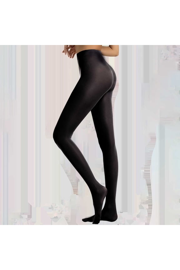 Black Women's Tights, Semi Opaque Girls Leggings Solid Color Footed Pantyhose Tights,Women's Accessories Tights L
