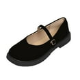 thumbnail image 1 of Black Womens Casual Loafers Mid Heel Round Toe Buckle Strap Comfortable Outdoor Indoor Classic Footwear For Ladies With Cushioned Insole Size 41, 1 of 9