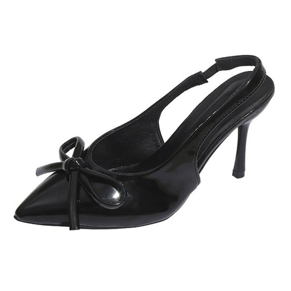 Black Womens Casual Spring And Summer Pointed Closed Toe High Heels With Support For Long Lasting Wear