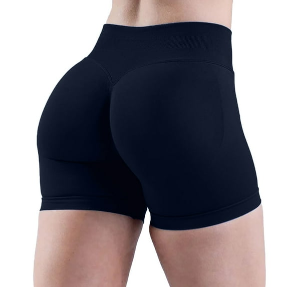 Black Womens Pants High Waist Biker Shorts For No Front Seam Soft Hidden Butt Scrunch Shorts Yoga Workout Gym Shorts Casual Pants Women