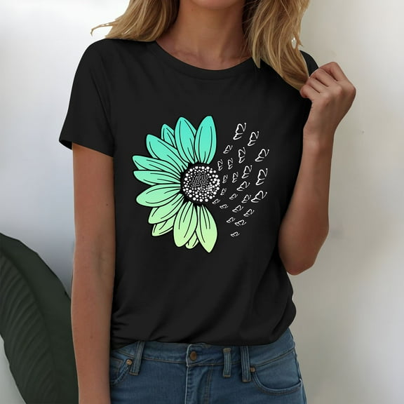 Black Womens Summer Tops Womens Fashion Workout T Shirts Athletic Plus Size Tops Summer Trendy Clothes 2025 Short Sleeve Spring Tee Shirts for Women