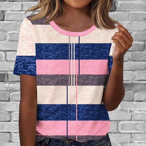 Black Womens Tops Women's Tops Summer Short Sleeve Crew Neck Shirts Casual Blouses for Women Shirts for Women