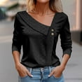 thumbnail image 1 of Black Womens Tops Womens Summer Tops Short Sleeve V Neck Shirts Button Going Out Blouses for Women Dressy Casual 2025 Trendy Clothes Shirts for Women, 1 of 5