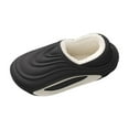 thumbnail image 1 of Black Slippers For Women Waterproof Thickened Sole Eva Material Indoor And Outdoor Dual-Use Warm Winter-Spring Wrap-Around Home Shoes Size 38, 1 of 7