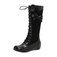thumbnail image 1 of Black Womens Winter Boots With Bow Design And Side Zipper For Casual Wear And Comfort, 1 of 7