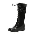 thumbnail image 1 of Black Womens Winter Boots With Bow Design And Side Zipper For Casual Wear And Comfort, 1 of 7