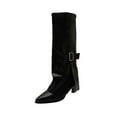 thumbnail image 1 of Black Womens Winter Boots With Pointed Toe And High Heel For Fashionable Casual Look, 1 of 4