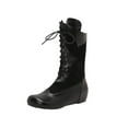 thumbnail image 1 of Black Womens Winter Boots With Round Toe And Lace-Up Design For Casual Wear And Comfort, 1 of 8