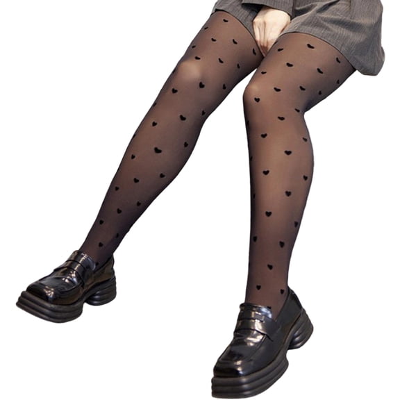 Black Womens Winter Warm Fleece Lined Leggings With Thick Velvet Tights Thermal Translucent Pattern Cozy And Lightweight