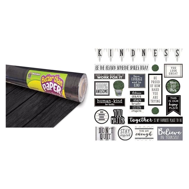Black Wood Better Than Paper Bulletin Board Roll and Modern Farmhouse