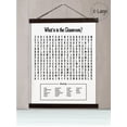 thumbnail image 1 of Black Wood, Canvas Sign, Classroom Decor Word Search Puzzle Art Print, Lightweight Ready to Hang Wall Hanging, 23x30-Inch, 1 of 3