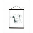 thumbnail image 1 of Black Wood, Canvas Sign, Farm Animal Sheep Head Art Farmhouse Style Décor Print, Lightweight Ready to Hang Wall Hanging, 19x24-Inch, 1 of 4