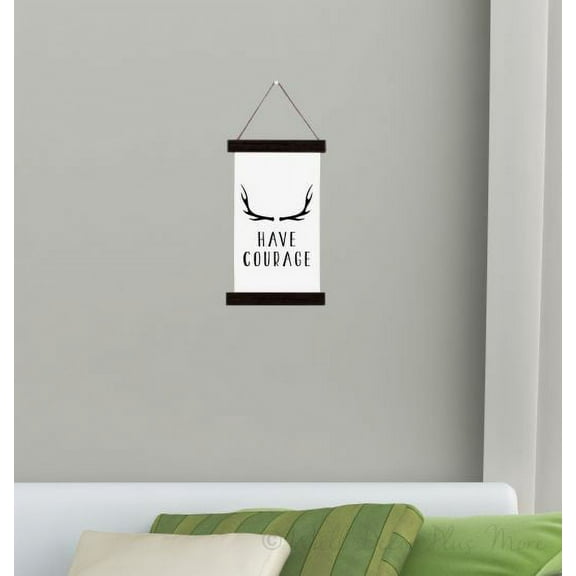 Black Wood Canvas Sign Wall Hanging Have Courage Woodland Nursery Wall Art Sign 9x15-Inch