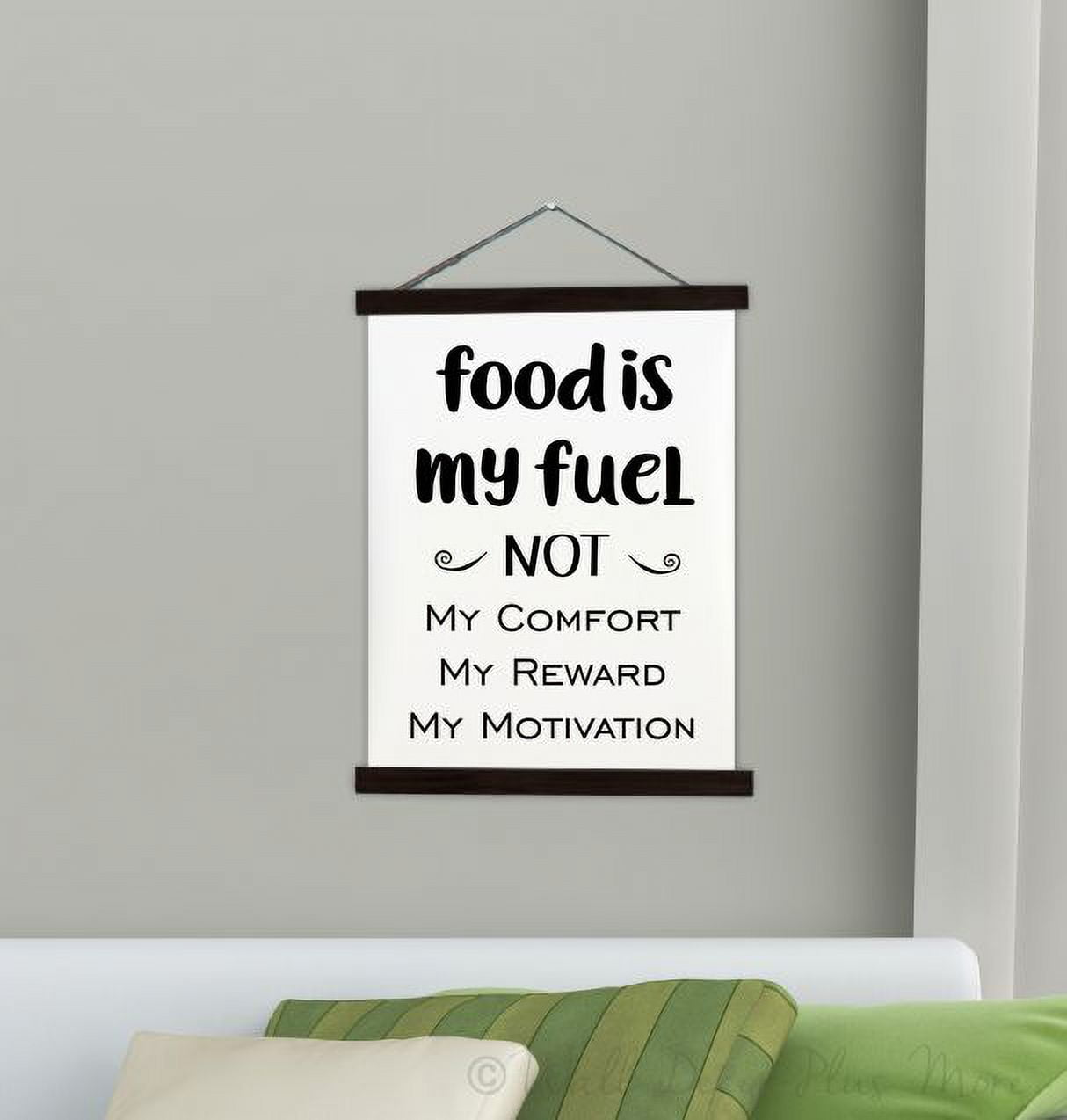 Black Wood \u0026 Canvas Wall Hanging Food Is My Fuel Wall Décor Art Keto Diet  Reminder Small 12x14.5-Inch - Walmart.com, image size:1214x1274