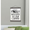 thumbnail image 1 of Black Wood & Canvas Wall Hanging Welcome To Our Camper Quote Retro RV Wall Art Large 19x24-Inch, 1 of 4