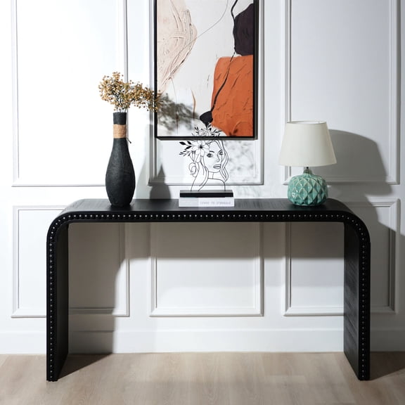 Black Wood Console Table for Bedroom | Can Be Used as a Decor Piece | Constructed from Quality Wood Material | Utilizes Space in Small Bedrooms