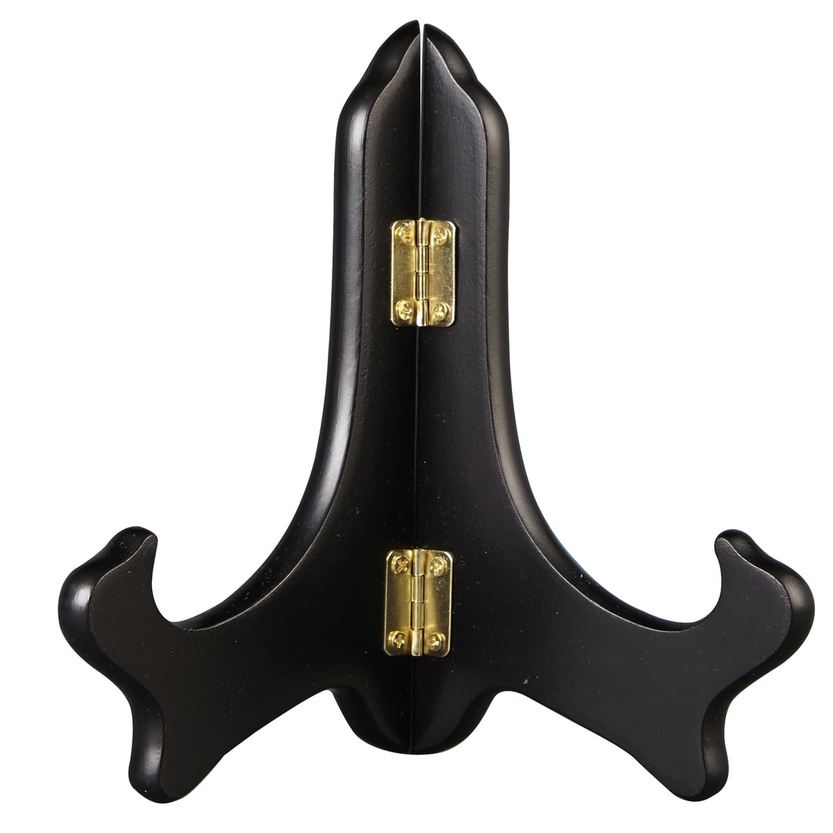 Black Wood Hinged Decorative Easel Stand for Pictures and Plates