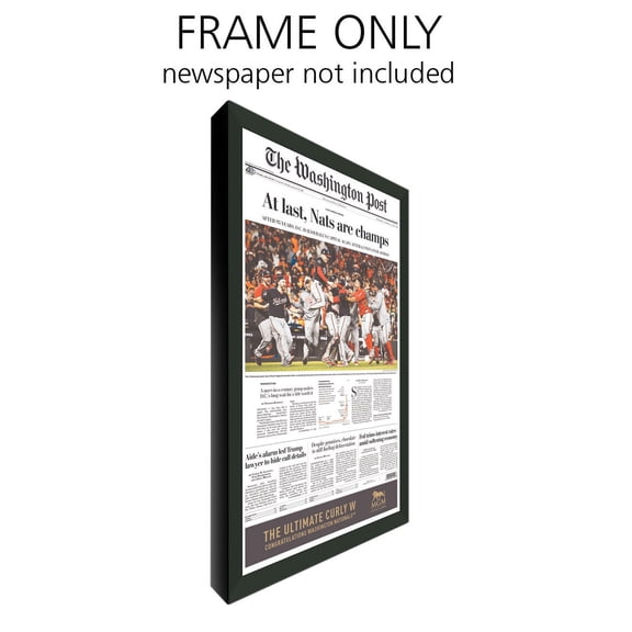 Black Wood Frame For 12.5x22 Newspapers or Any Other Artwork or Media