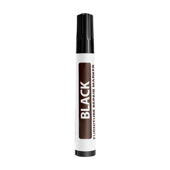 Black Wood Grain Furniture Repair Marker - Scratch & Chip Conceal Pen for Wooden Floors, Cabinets & Doors