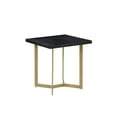 thumbnail image 1 of Black Wood Sofa End Table with Gold Painted Legs, 1 of 2