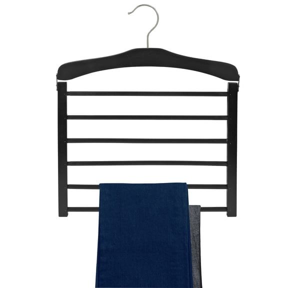 Black Wooden Multi Pant Hanger