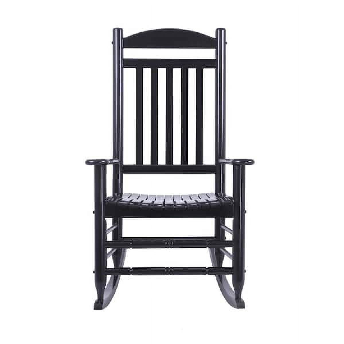 Black Wooden Outdoor Rocking Chair