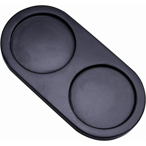 Black Wooden Salt and Pepper Mill Tray 2.28 Inch Acacia Wood Tray Peper Mill Holder Mills & Shakers Salt & Pepper Grinder Rest for 2 Mills Accessories Kitchen Storage Holder Home Crafts