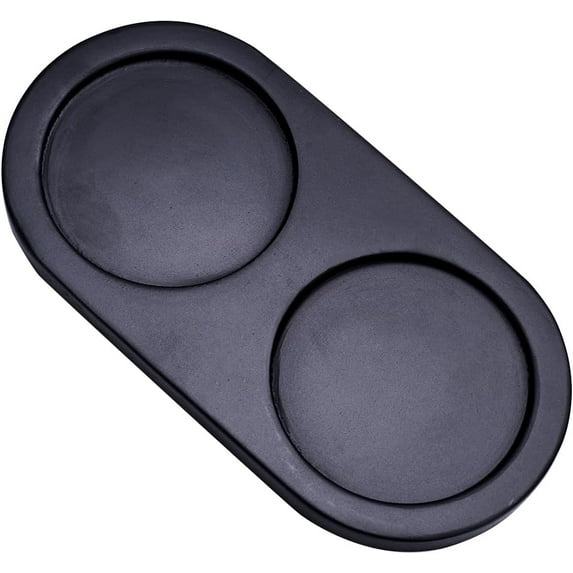 Black Wooden Salt and Pepper Mill Tray Acacia Wood Tray Peper Mill Holder Mills & Shakers Salt & Pepper Grinder Rest