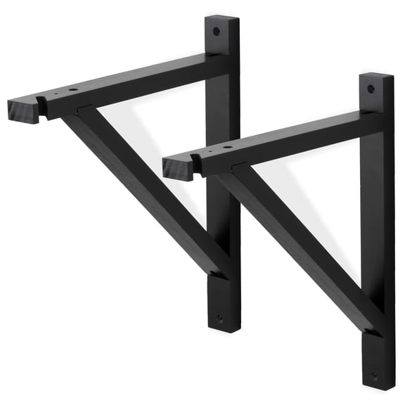 Black Wooden Triangle Wall Mount Sconce Bracket Set of 2 for Pendant Lights and Plant Hanging