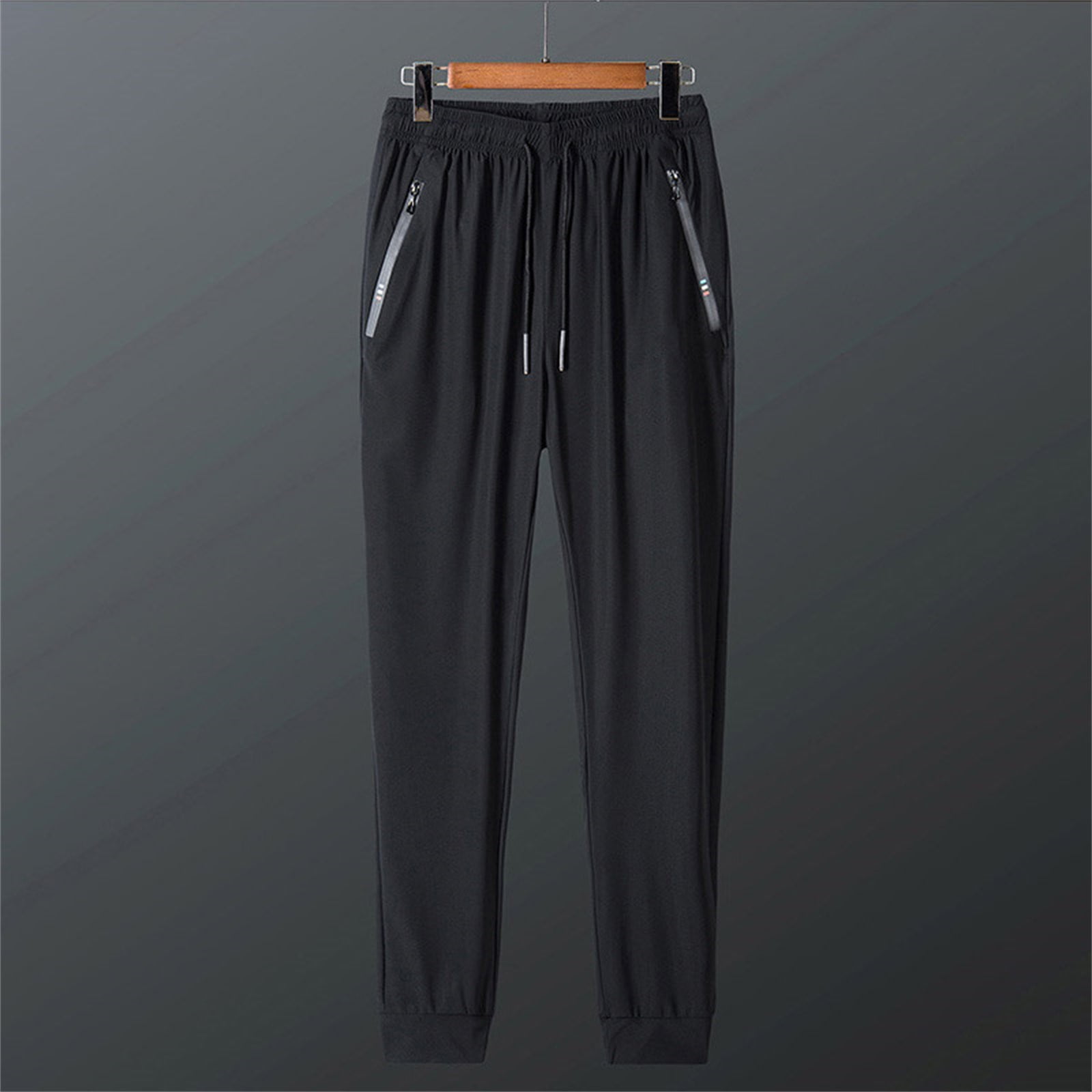 メンズウェア RUFFLOG WIDE STRETCH BELTED PANTS BLACK White Crop Tops for Men 2024 Fall Loose Cargo Pants for Men