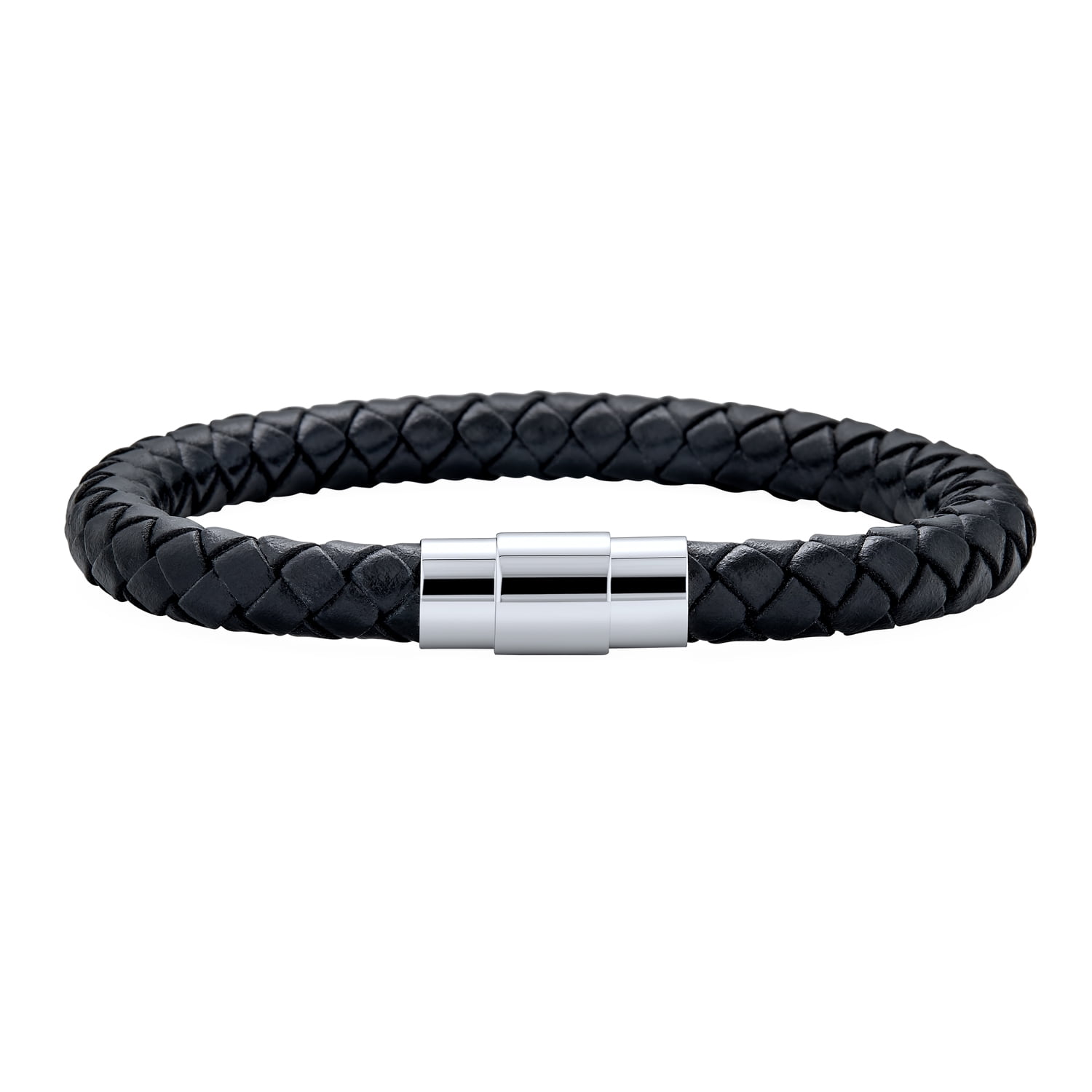 Black Woven Leather Bracelet