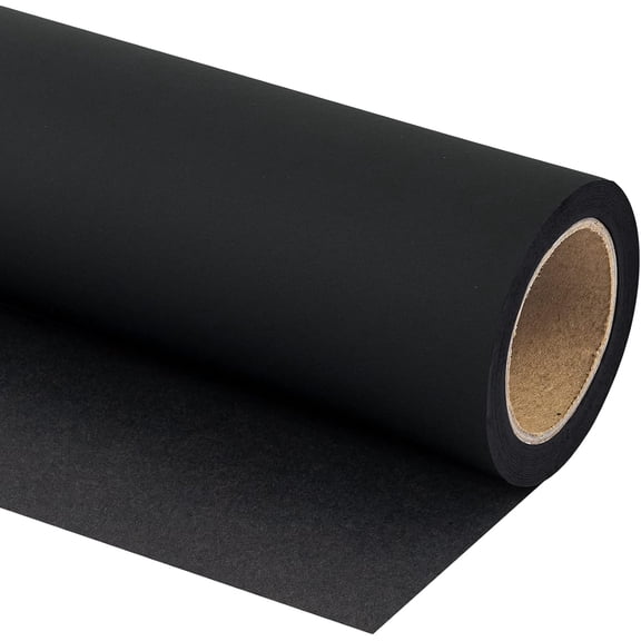 Black Wrapping Paper Roll - Silky Touch - Solid Color Design