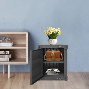 Black Wrought Iron 40x40x50cm Industrial Wind Lock Box Coffee Table Double Locker Living Room Side Table Bedside Table