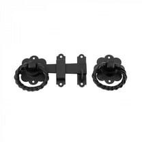 Black Wrought Iron Gate Floral Ring Turn Latch Lock 6" Replica Pull Catch for Barn Door Renovator's Supply