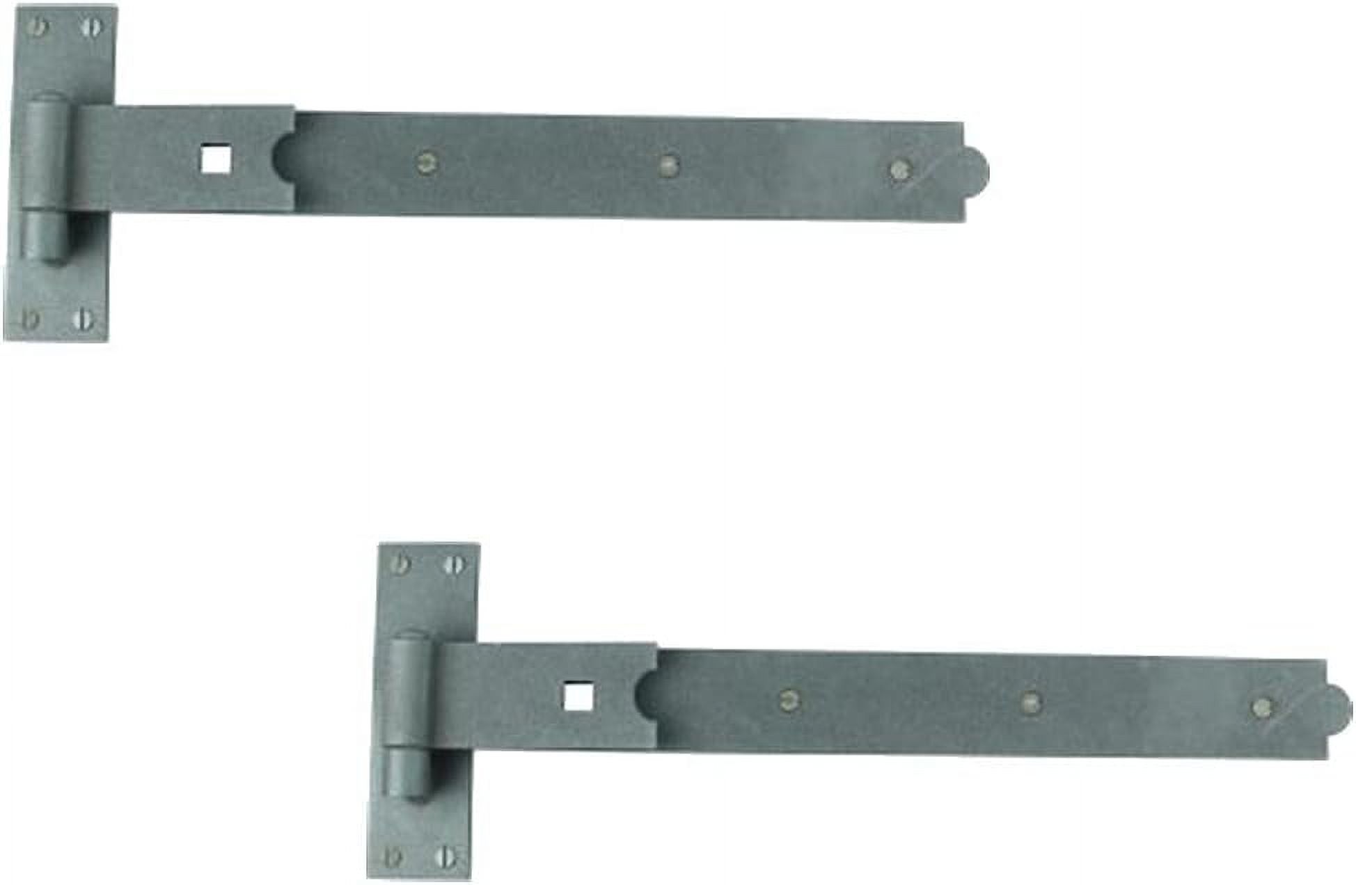 Black Wrought Iron Offset Lift Off Pintle Strap Hinge 19 In Pintle