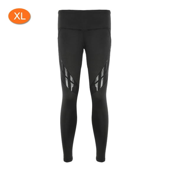 Black XL Women's Yoga Fitness Leggings for Sports, Gym, Running, and Training