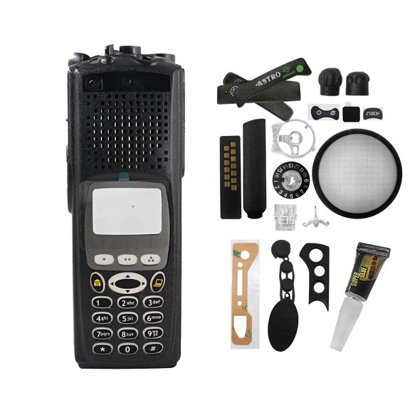 Black XTS5000 Housing Case Front Cover without Copper Switch Compatible with Radio XTS5000 Model III M3