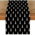 thumbnail image 1 of Black Xmas Tree Christmas Table Runner, Seasonal Winter Kitchen Dining Table Decoration for Home Party Decor 13x72 Inch, 1 of 6