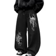 thumbnail image 1 of Black Y2K Baggy Gothic Sweatpants Y2K Men Emo Sweatpants 2000's Clothes Mens Baggy Track Pants, Drawstring Joggers for Gym Workout Hip Hop Streetwear Daily Casual Wear, 1 of 6