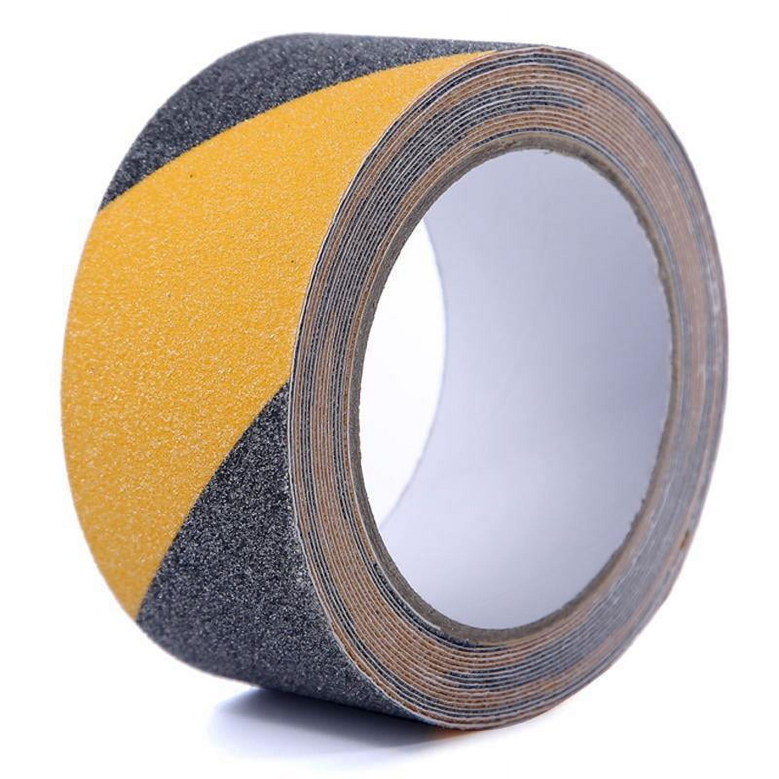 Black/Yellow AntiSlip Tape, 50mm x 5m, NonSlip Safety Tape for Stairs