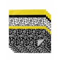 thumbnail image 1 of Black Yellow Cloth Napkins Set of 4 Reusable Dinner Napkins, Garden Floral Stripe Aesthetic Flower Boho Cocktail Napkin Washable Table Napkins for Wedding/Holiday Party/Baby Shower 20"x20", 1 of 7