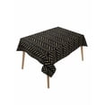 thumbnail image 1 of Black Yellow Geometric Table Cloth, Modern Abstract Art Striped Waterproof Tablecloth for Rectangle Tables, Reusable Washable Fabric Table Cover for Restaurant Kitchen Dining Tables 52"x70", 1 of 6