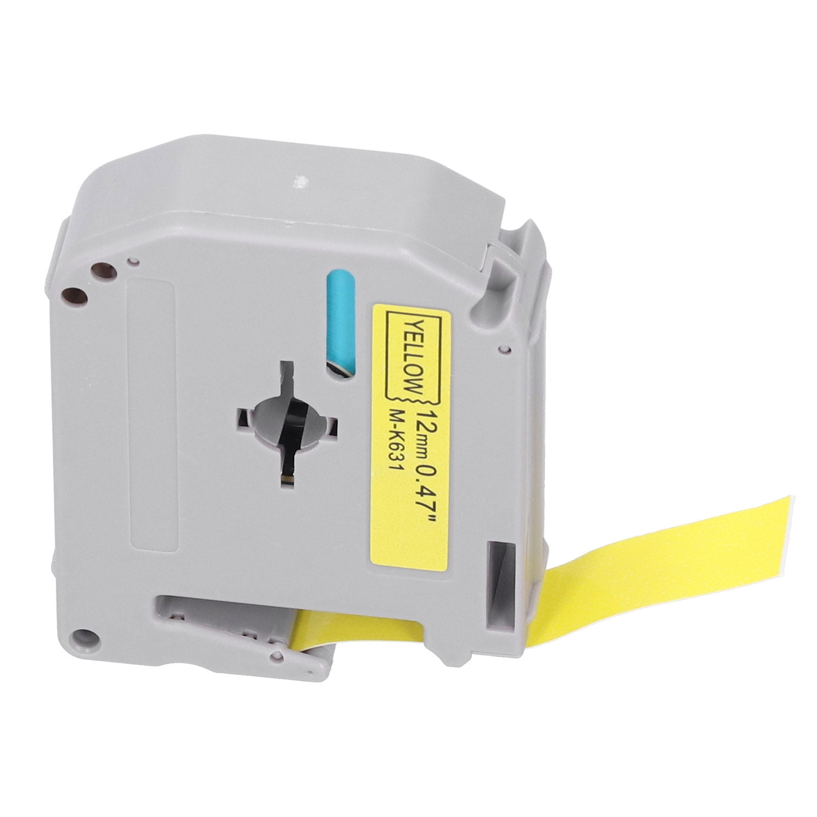 Black on Yellow Label Tape Replacement Ribbon, 12mm Wide, Machine ...