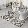 thumbnail image 1 of Black and Yellow Of Leopard Print Bathroom Rugs Sets 3 Piece,Toilet Cover Set,Absorbent Non Slip Bathroom Mats Sets with U-Shaped Contour Rug Toilet Rug Set, 1 of 5